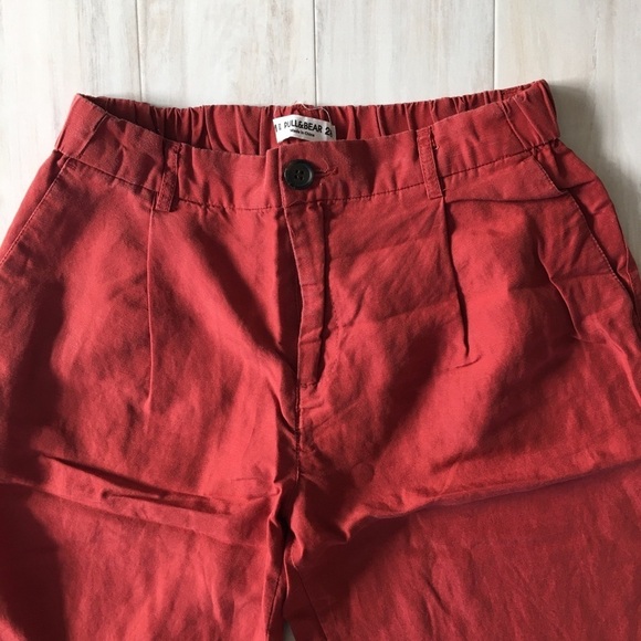 Pull & Bear Copper Red Relax Fit Ankle Pants - Picture 2 of 5